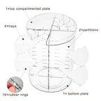 360 rotating makeup organizer with