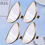 4pcs Ring Palette Nail Art Palette Blending Palette Pigment Palette Lip Color Palette Foundation Palette Rings Tools Manicure Palette Color Display Plate Mix Decorate Nail Set
