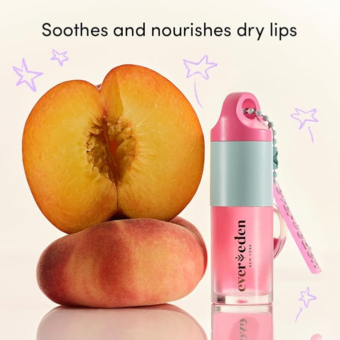 Evereden Kids Tinted Lip Gloss: Sakura - Non Toxic, Vegan Clean Makeup - Soothing & Hydrating Lip Gloss with Cherry, Peach, & Cranberry Oils