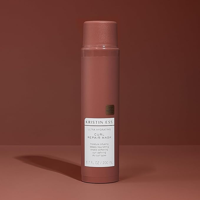 Kristin Ess Hair Ultra Hydrating Curl Repair Hair Mask with Shea Butter - Deep Conditioner Treatment for Dry Damaged Curly Hair, Vegan, Color + Keratin Safe, 6.7 fl oz (Pack of 1)