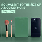 BS-MALL Travel Makeup Brush Set Foundation Powder Concealers Eye Shadows Makeup Set with LED light Mirror 14 Pcs (Green)