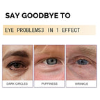 Snail Peptide Advanced Under Eye Cream for Dark Circles, with 360° Massage Ball Reduces Wrinkles &Fine Lines, Eye Essence Roll-On, Firms, Moisturizes, and Tightens Puffy Eyes for Men&Women