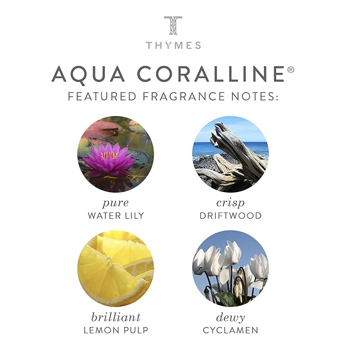 Thymes - Aqua Coralline Cologne - Refreshing Beach Fragrance - 1.75 oz