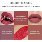 BestLand 3Pcs Matte Liquid Lip Gloss Set - 24H Transfer-Proof, Moisturizing & Non-Sticky I Mauve Pink, Classic Red, Deep Burgundy I Vegan + Cruelty-Free for Daily & Party