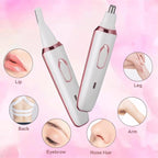 Electric Razors for Women, 4-in-1 Women’s Facial Hair Removal, Face Shaver Ebrow Trimmer Pubic Bikini Trimmer Portable Ladies Shaver Womens Razors for Shaving