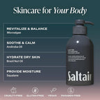 Saltair Body Wash, For Him Scents 2-Pack. Moisturizing Body Cleanser with Monoi Oil and Cupuacu Butter. Luxury Shower Gel for Women and Men. Vegan, Cruelty-Free, Paraben-Free. 2x 17oz Pump Bottles