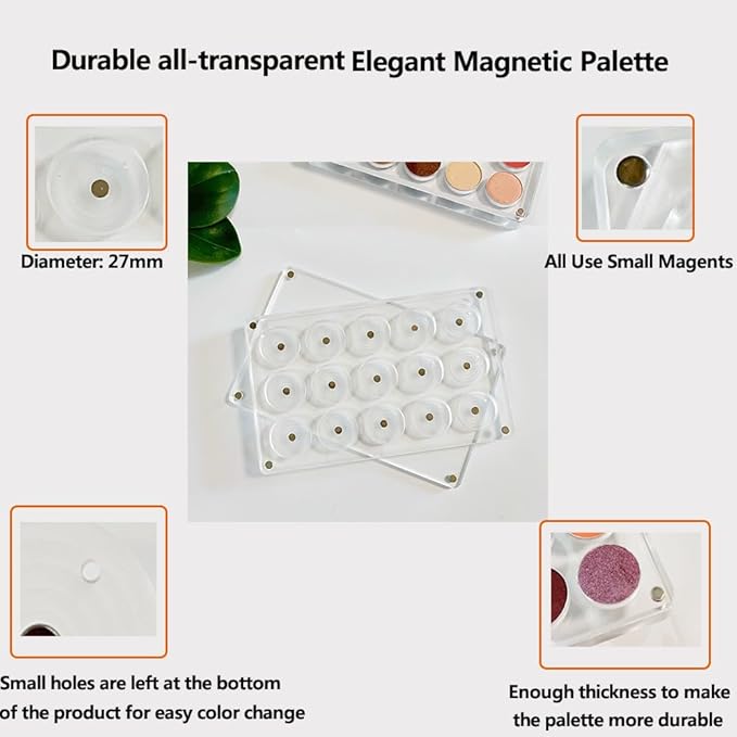 New EMPTY Magnetic Eyeshadow Palette DIY Acrylic All
