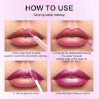 evpct Rose Metallic Glitter Lip Liner and Lipstick Combo Lip Gloss Stain Set Makeup for Women Long Lasting Waterproof 24, Metal Barbie Frosted Metallic Shimmer Glossy Iridescent Liquid Lipstick 15