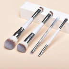 4 pcs makeup brushes, double head makeup brush set, loose powder powder blusher foundation make-up concealer eye shadow eyebrow brush, multi-purpose makeup tools