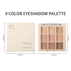 Erinde 9 Colors Eyeshadow Palette, Matte Shimmer Glitter Eye Shadow Makeup Palette, Highly Pigmented Long Lasting Waterproof, Natural Neutral Nude Eyeshadow Makeup Pallet, Milk Latte Color