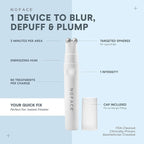 NuFACE FIX Line Smoothing Starter Kit - FDA Cleared Microcurrent Device + Serum Activator for On-The-Go Treatment of Forehead Lines, Crow's Feet, Under Eyes, Smile & Fuller-Looking Lips