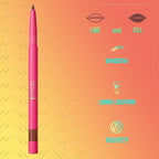 Juvia's Place Coffee Shop Luxe Lip Liner: Chocolate Drip - Colorstay Matte Finish Lip Pencil, Makeup for Natural Long Lasting Beauty and Sensational Wear, Lip Stain Kiss Proof Cometics