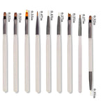 36Pcs Nail Art Brush Set, Acrylic Nail Brushes, Dotting Tools, Liner & Dust Brush, Drawing Pens For Gel Polish, sponge Polishing Rubs, Professional Nail Art Tools For Beginners & Salon Home Use