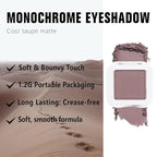 Taupe Matte Single Eyeshadow Makeup, Neutral Powde Eye Shadow for Older Women, Lavender Plum Mauve Matte Eyeshadow Palette Pigmented Waterproof Everyday Natural Eye Makeup, sombras para ojos 05