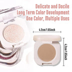Matte Single Eyeshadow Palette Makeup for Green Blue Eyes, Light Brown Matte Eyeshadow For Old Women, Holographic Multichrome Cream Iridescent Single Monochrome Eye Shadow Makeup
