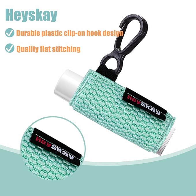 3PCS Lip Balm Holder Sleeves Keychain Lipstick Sleeves Lip Gloss Holder Keychain Chapstick Elastic Sleeves
