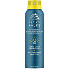Oars + Alps Hydrating SPF 30 Sunscreen Spray, Naturally Derived Skin Care Infused with Vitamin C and Antioxidants, Water and Sweat Resistant, 6 Oz, 1 Pack