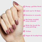 Olive & June Long Lasting Nail Polish | Plump Gel-Like Finish No Lamp Needed | Lasts up to 10 days | Salon-Quality Color at Home | 15-Free Vegan Cruelty-Free Chip-Resistant Shine |Shacket Rose Neutral