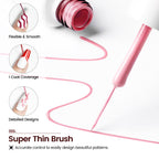 JODSONE 10pcs Nail Art Gel Liner,3D Effect Gel Nail Polish Thin Brush Painted DIY at Home Salon Design Gift for Girls