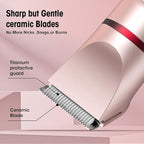 Bikini Trimmer for Women- 3 in 1 Painless Electric Razors for Women,Waterproof Pubic Hair Trimmer and Facial Hair Remover,LCD Display Body Shaver for Trip,Rechargeable Women's Grooming Kit