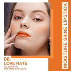 Oulac Orange Lipstick - Moisturizing Lip Stick Glossy Tinted Lip Balm, Sheer Shine Juicy Finish, Lightweight and Hydrating Formula for Dry Lip Care, Vegan 2.2g/0.07oz (08)