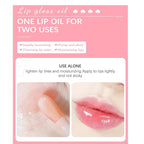 Lip Color Lip Oil, Hydrating, Plumping, Glossy Finish (#01 Pink, 2 Pack)