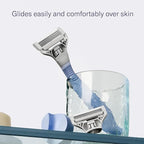 Flamingo Pubic Hair Razor for Women, Shaving Kit, 1 Pubic Razor Handle, 4 Five-Blade Refills, 1 Shower Holder, Starter Set, Full Kit