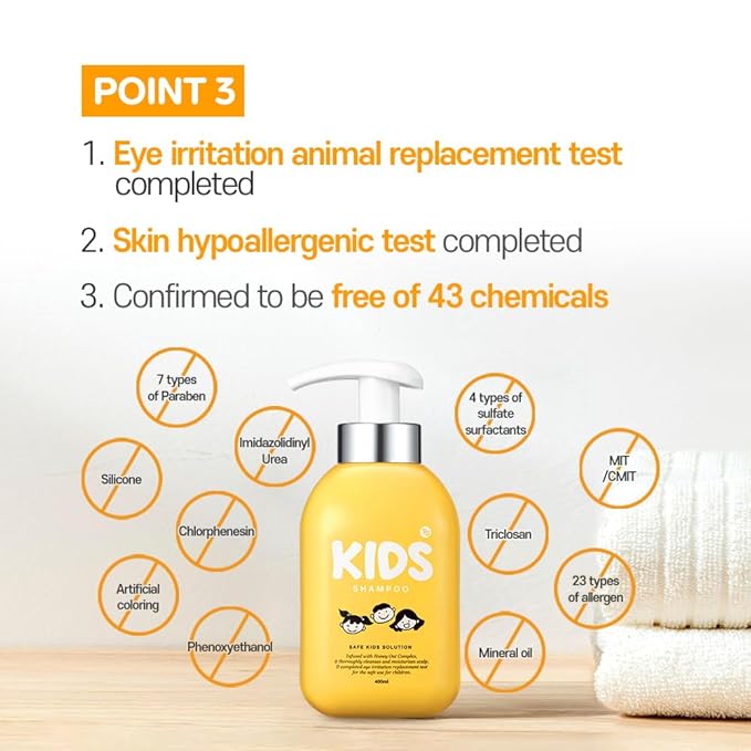 TS Kids Shampoo For Itchy, Dandruff Scalp Kids | Treatment for kids | Free Sulfate, Parabens, Silicones, Allergen (14.1 fl oz, 400ml)