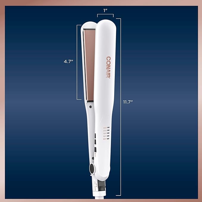 Conair Double Ceramic Flat Iron, 1 1/4-inch Hair Straightener