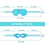 Permotary 2PCS Gel Eye Mask Reusable Hot Cold Compress Pack Eye Therapy,Therapeutic Gel Eye Spa Pad for Puffiness/Dark Circles/Eye Bags/Dry Eyes/Headaches/Migraines/Stress Relief-Green&Blue