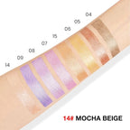 evpct Mocha Beige Shimmer Cream Eye Shadow Brightener Sticks Set for Eyes, Mocha Beige Shimmery Matte Pencil Eye shadow Applicator Stick Pen Palette Makeup Waterproof sombras en crema para ojos 14#