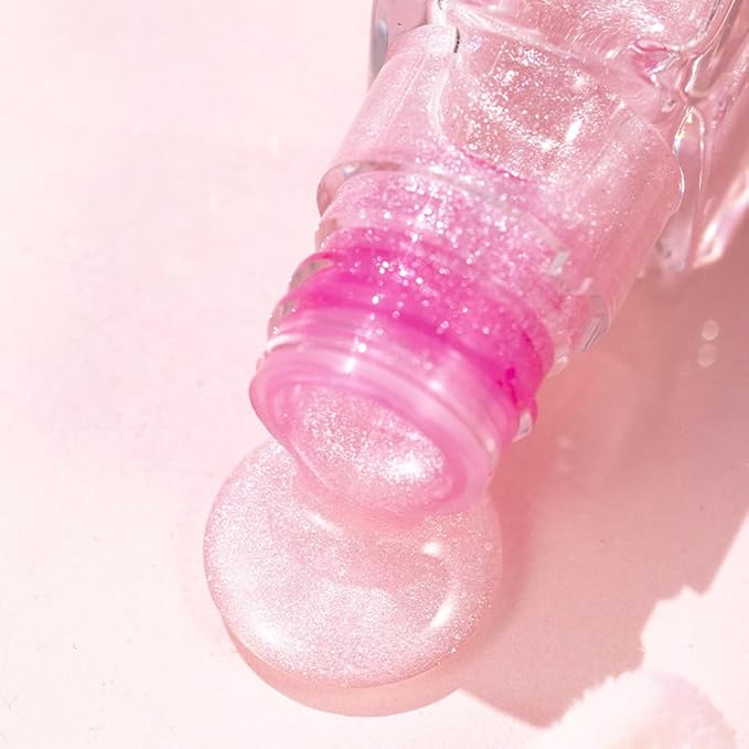 Magic Color Changing Lip Oil, PH Temperature Color Change Lip Glow Oil Plumping Lip Gloss with Big Brush, Non-sticky Moisturizing Lip Primer (2 packs)