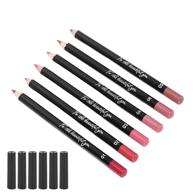6pcs Lip Liner, Professional Waterproof Matte Long Lasting Long