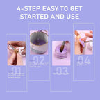 Acrylic Nail Brush Size #16, KEMEISI 100% Pure Kolinsky Nail Art Brushes Sturdy Handle Oval Shaped Acrylic Powder Nail Design Tools for Professional Manicure DIY Home Salon (Purple)