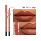 KISSIO Lip Liner,Creamy Lip Pencil,Long Lasting Lip Liner with Sharpener,Matte Finish,Smooth and Soft,Non-Dry,Easy to Use,Cruelty free,0.02 oz,04 Taboo edge