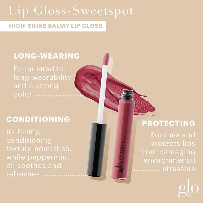 Glo Skin Beauty Lip Gloss in Sweetspot - Semi-Sheer Deep Watermelon - 20 Shades - Non-Sticky - Cruelty Free