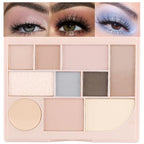 Shimmer Matte Eyeshadow Palette.Longwearing Highly Pigmented Natural Beige
