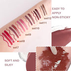 3-in-1Deep Burgundy Matte Lip Stain Kit | Waterproof Lip Liner + Hydrating Matte Lip Gloss + Nourishing Lip Oil | Long Lasting Plumping to Create Perfect Lip Makeup.08#