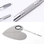 Stainless Steel Heart Shaped Makeup Palette Spatula - Makeup Artist Makeup Enthusiast Tools for Blending Cosmetic Foundation Shades
