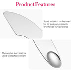 POPETPOP Makeup Spatula Foundation Spatula- Korean Cosmetic Spatula, Stainless Steel Facial Spatula Professional Foundation Palette Mixer Facial Cosmetic Makeup Tool