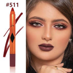Rust Red Lip Liner Pencil, Smooth Matte Lipstick Crayon with Lip Pencil Sharpener for Women, Velvet Smudge Proof Smudgeproof Waterproof No Transfer Makeup Forever Lipliner 511#