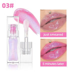 Magic Color Changing Lip Oil Ph, Glitter Lip Gloss, Upgraded Big Brush Head Moisturizing Lip Oil Long Lasting Nourishing Lip Glow Oil Non-Sticky Primer Lip Tint (# 03, 0.3 Oz)