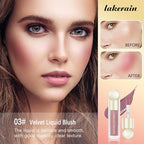 2Pcs Liquid Blush, Moisturizing Lightweight Cheeks Matte Finish, Pink+ 02#Rose)