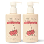 Dabble & Dollop Cherry on Top Conditioner - Natural Shine & Detangler for Kids, 100% USA-made, Paraben & Sulfate Free, Vegan, Gluten-free, Tear-Free (10oz, Pack of 2)