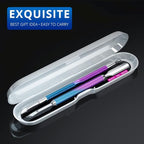 2PCS Metal Blue Purple Mermaid