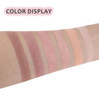 6 Colors Nude Champagne Gold Matte Shimmer Eyeshadow Palette for Eye Makeup,High Pigmented Brown Eye Shadow Primers Powder Palet de sombras de ojos