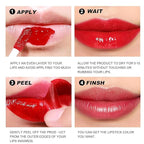 Peel Off Lip Tint, Wipe-On Colour Liquid Lipsticks, Tattoo Lip Glaze, Matte High Pigment Long Wear Waterproof Lip Contour Stain Non Smudge Transfer Proof Tear-off Lip Gross (#01, 0.12 floz)
