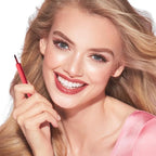 Lip Applicator Brush - 3 Pack Exquisite Professional Dustproof Retractable Lip Brush - Makeup Lipstick Lip Gloss Applicators (Black, Silver and Jewelry Red)