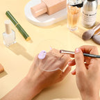 Makeup Mixing Palette 2 Pieces Handheld Makeup Mixing Tray Acrylic Foundation Mixing Tray Clear Foundation Palette Eyeshadow Makeup Hand Palette Cosmetic Foundation Dish for Makeup Blending