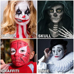 3 PCS Black White Red Face Body Paint